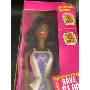 Vintage‎ 1989 Fashion Play Barbie African American NIB Pink Stamps